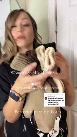 Respuesta a @Sairy Mazon  Perfectos para tus botas 🫶🏻 Women's Solid Mid-calf Socks #women#midcalf#sock#socks#solid 
