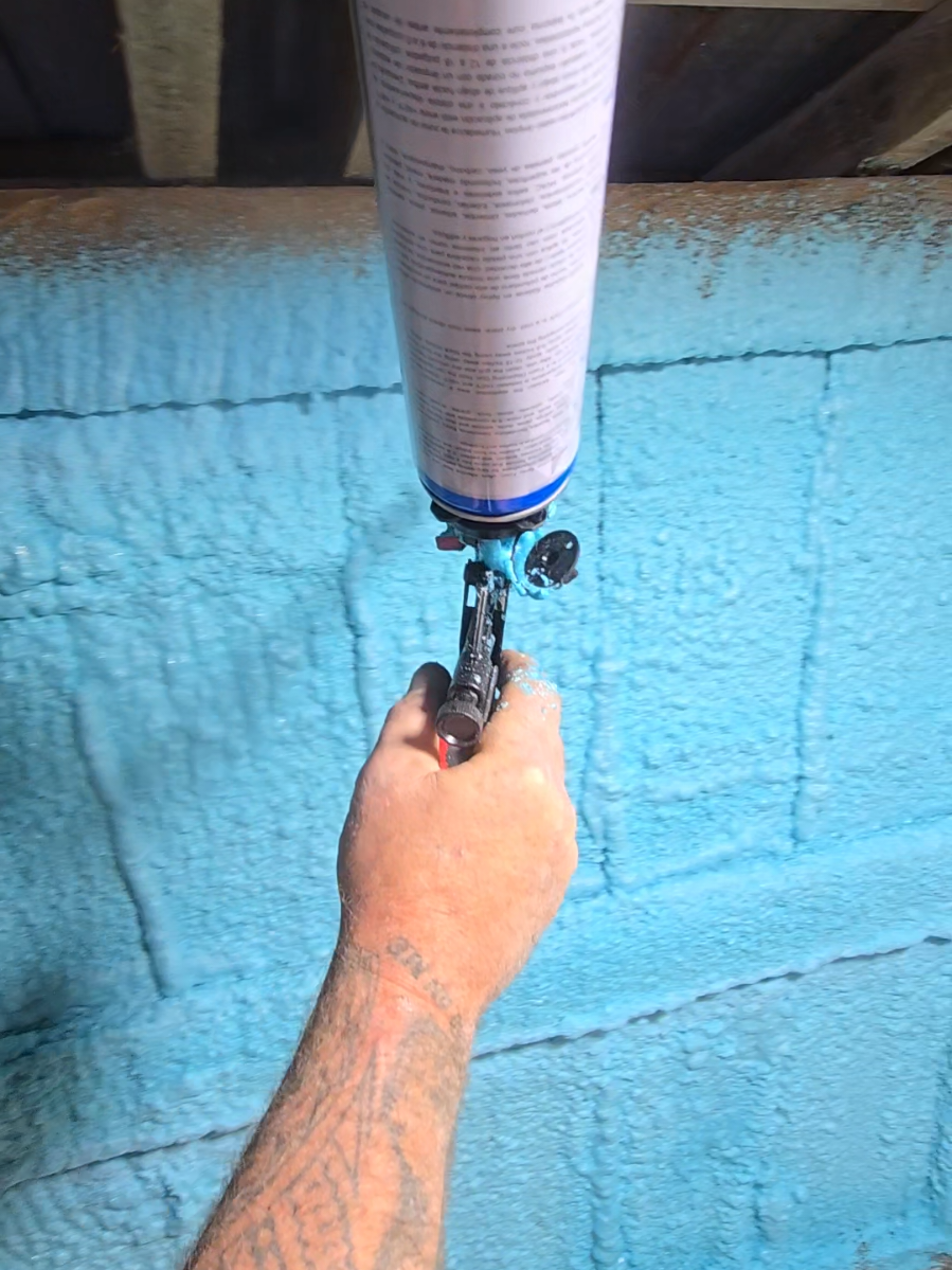 spray foam insulation #sprayfoam #foam #insulation #dwscustoms 