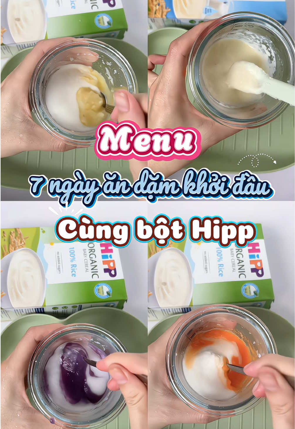 7 ngày ăn dặm cùng bột Hipp #HiPP #HippOrganic #BotAnDamHiPPOrganic