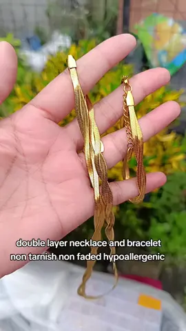 double layer necklace and bracelet#bestseller #foryou #fashion #jewelry #accessories 