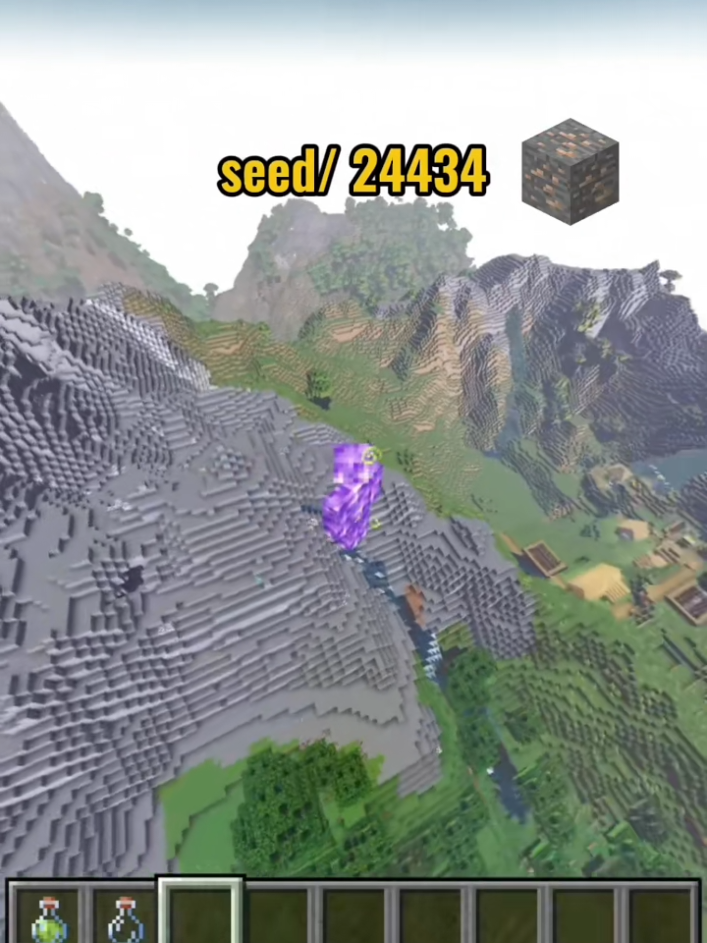 Best Infinite Iron SEED for survival Ever? SEED: 24434 Version: Bedrock (1.21+) #MinecraftBedrock #MinecraftSeed #IronSeed #MinecraftSurvival #MinecraftTikTok