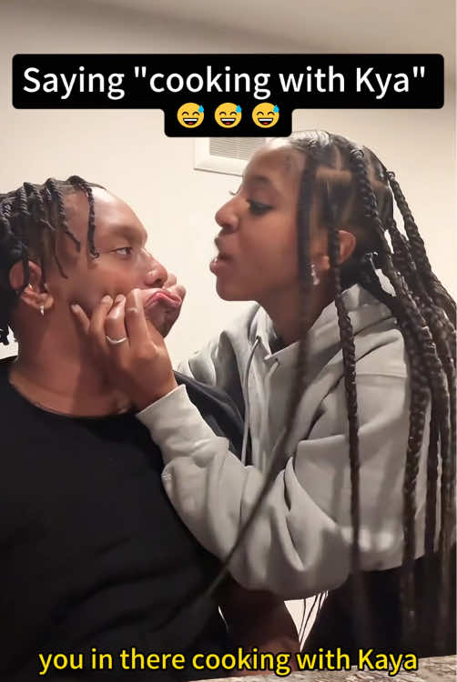 Saying “cooking with kya ”to get my girlfriends reaction 🤣😅😂🤪#prank #funnyvideos #funnymoments #usa #fyp #foryou #foryoupage #funnyprank #family #couple #cookingwithkya #kya 