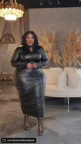 Faux Leather Got Ruch Dress Wearing 2x  Sz 1x-3x  www.curvaceousboutique.com #curvaceousboutique #plussize  #plussizefashion  #fy 