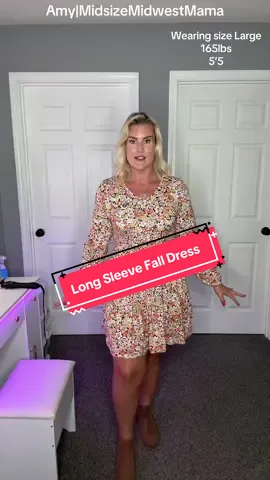 This print, this style - perfect for fall. #dress #dresses #dresstok #fallfashion #fyp 