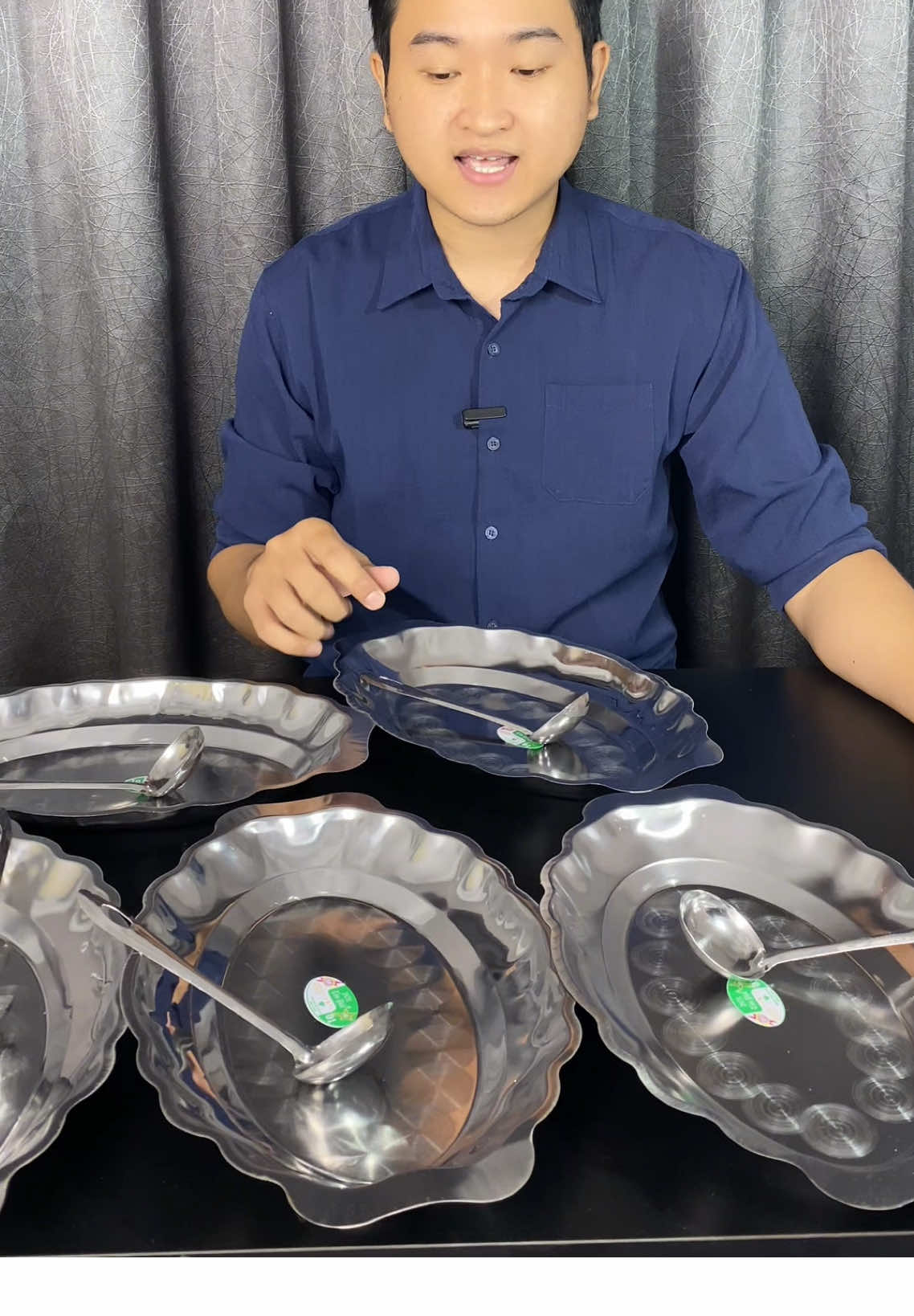 Combo 5 Khây tặng 5 vá bò né, mực né đựng thực phẩm hấp tôm cá được. Làm từ inox 430 không sợ hoen rỉ #khaydungthucpham #diabone #khayinox #xuhuong #quocmom_review 
