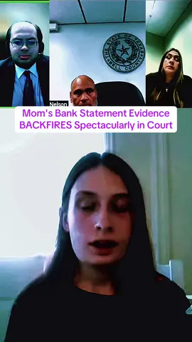 P1. Mom's Bank Statement Evidence BACKFIRES Spectacularly in Court#courttiktok #childsupportcourt #childcustody #custodybattle #familycourt #courtroomdrama #zoomcourt #judge #law 