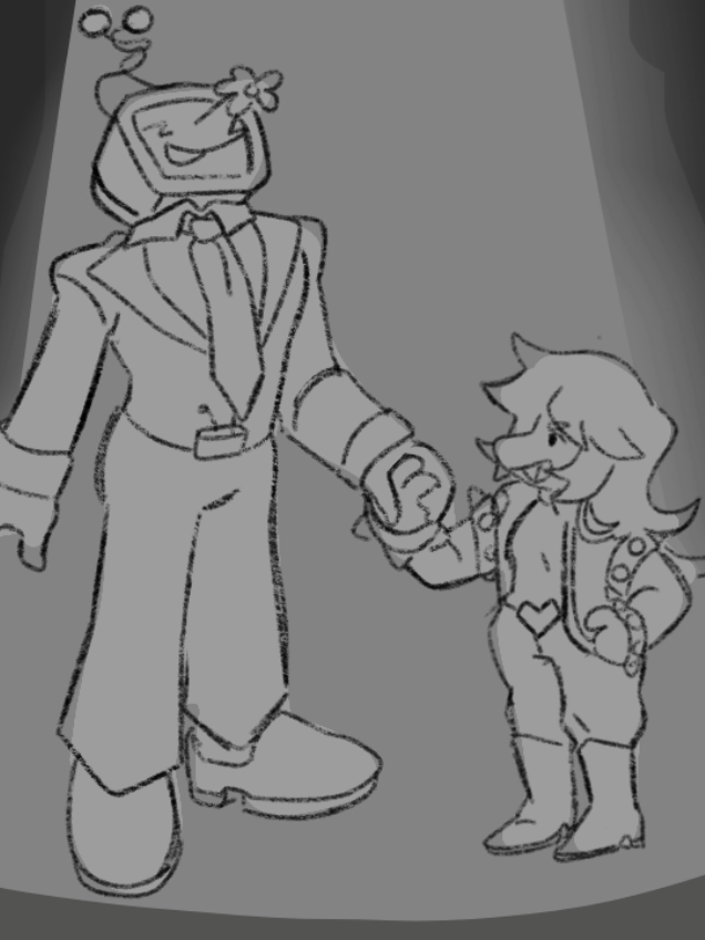 I am honored to finish this animatic which I didn't plan to do so, all thanks to @moonlight_chai for supporting me on continuing this animatic!!  You guys did such a fantastic job doing the cover and im in tears listening to it /pos I sorta go with the flow that I end up animating some scene mostly Tenna instead of tweening the parts #animatic #deltarune #tenna #susiedeltarune #mettaton 