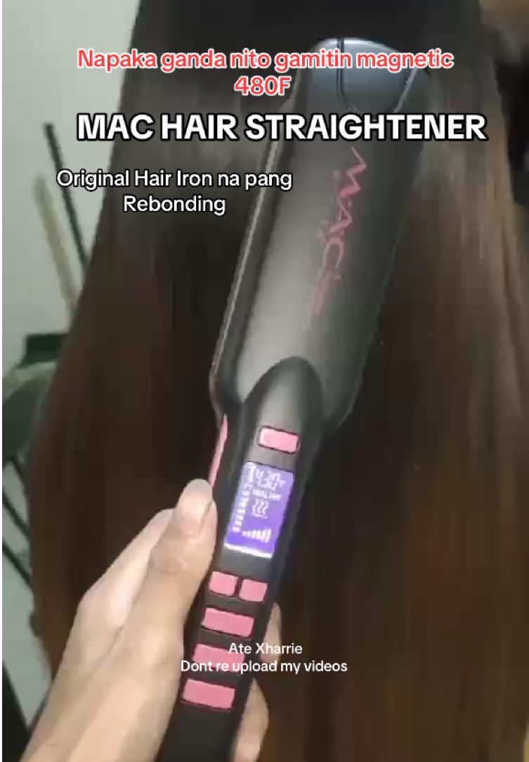 MAC hair straightener hair iron with 480F pang rebonding ‼️💜🛒#hairironing #hairstraightener #machairironstraightener 