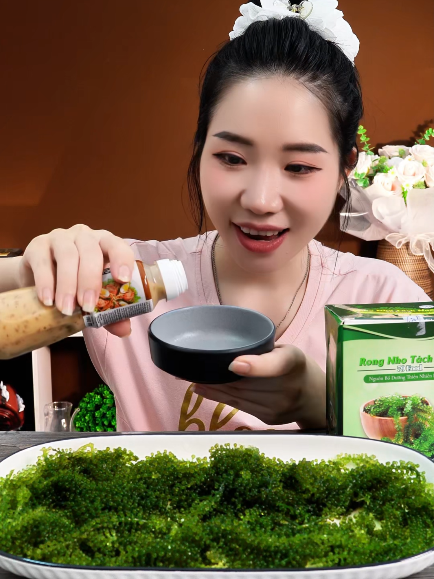 1 túi bé xíu mà nở ra 1 đĩa rong nho to luôn nè, đã ghê #Miloondiet #vtmqn #vtmgr