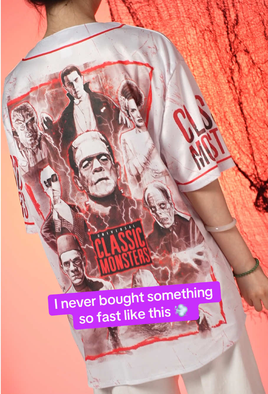 Calling all Classic Monster lovers! You NEED this jersey for Halloween 2025 👹🎃 #frankensteinsmonster #classicmonsters #horormovie #halloweencostume #halloweenshirt #frankenstein 