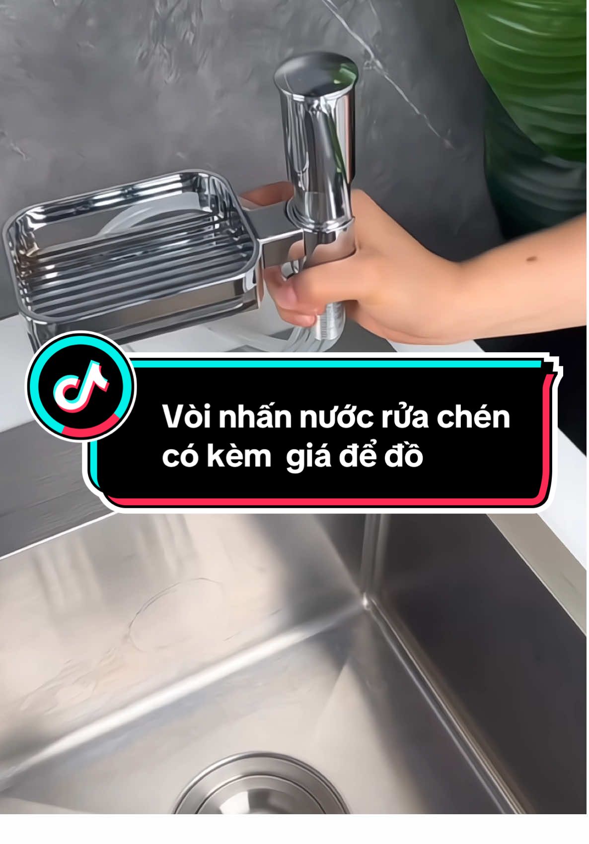 Vòi nhấn nước rửa chén có kèm  giá để đồ  #voihutnuocruabat #voihutnuocruachen #voihutdauruabat #voihutnuocnuabatganchau #voihutdauruabattienloi 