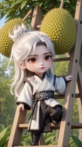 mang sầu về cho Uyển Nhi ăn thử 😂#tiennghich #xuhuong 