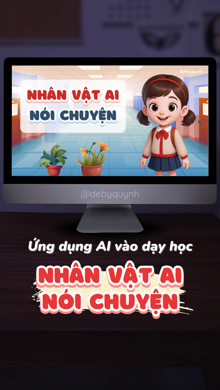Tạo nhân vật hoạt hình AI biết nói chuyện, chuyển động siêu đơn giản 🥰 #AI #giaovien #LearnOnTikTok #viral #dayhocsangtao 