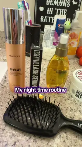 I brush my teeth after my snack 😚 #nightroutine #tattoo #postpartum #hairextensions #lashes 