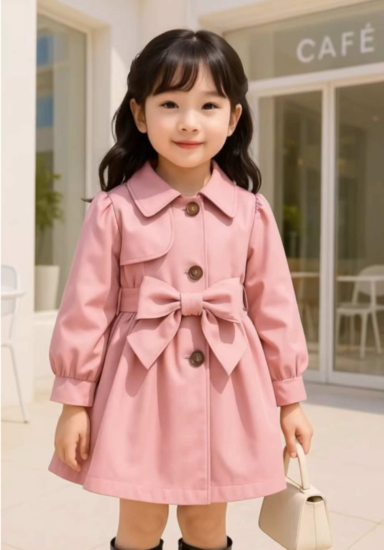 Thời tiết giao mùa thu se lạnh rồi, mẹ đã sắm cho công chúa nhỏ chiếc áo khoác măng tô xinh xắn này chưa?#khanhlinhvame #aokhoac #aokhoacchobe #aomangto #xuhuong2025 