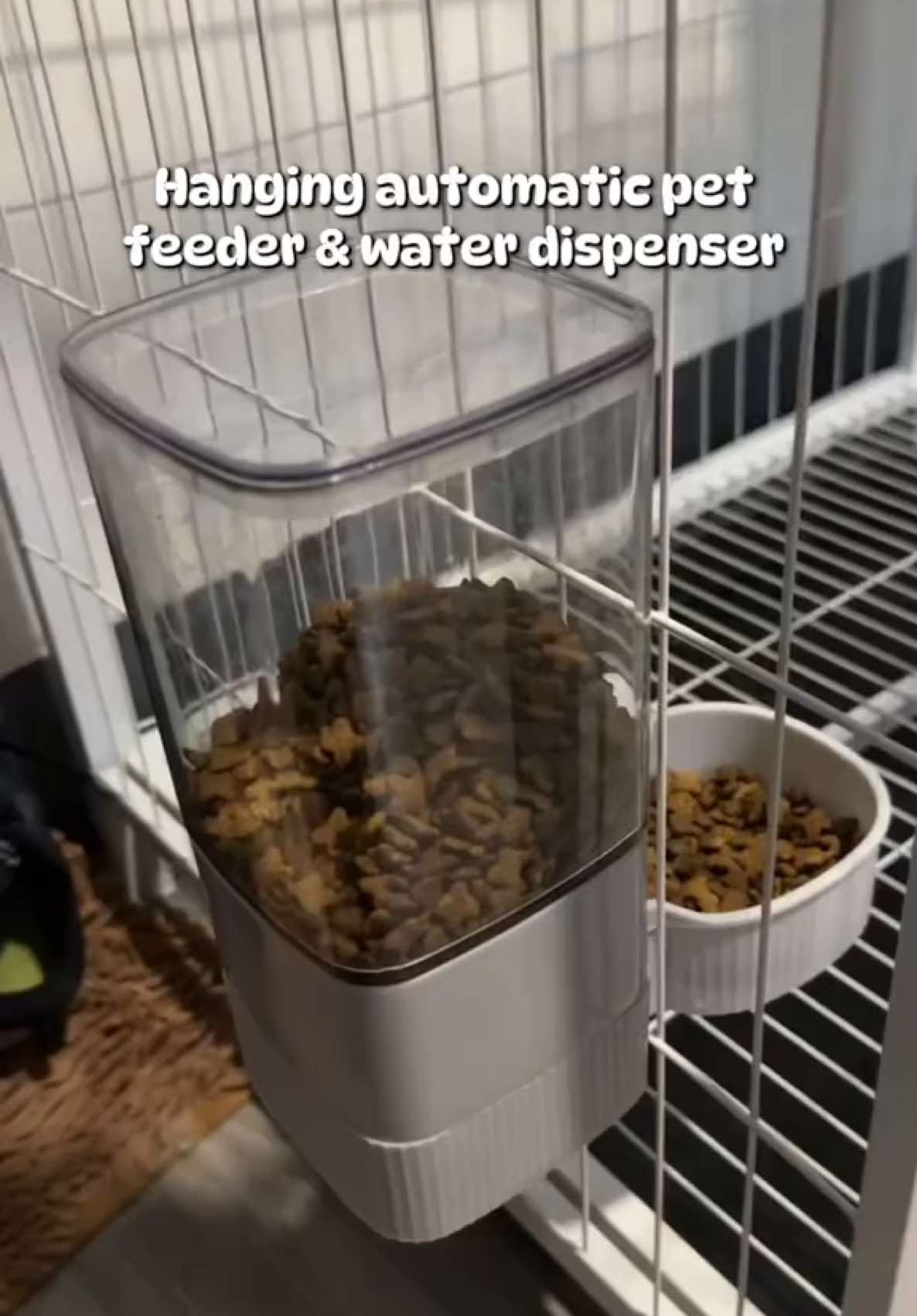 Perfect for busy furparents 🐱🐶 #hangingautomaticpetfeeder #hangingwaterdispenser #catsoftiktok #catsmusthave #furbabies 