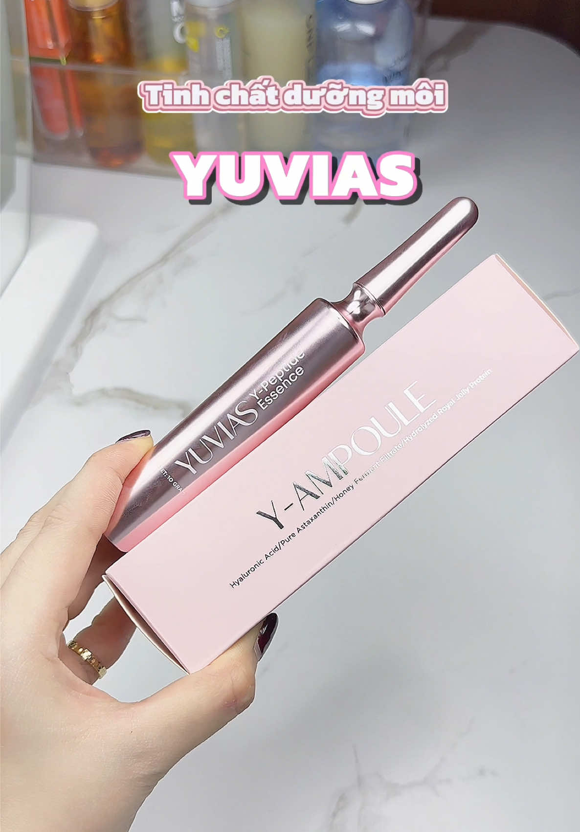 Cái môi mà hết thâm thì để mặt mộc thoi cũng xinh #tinhchatduongmoi #yuvias #giamthammoi #lamhongmoi #viral 