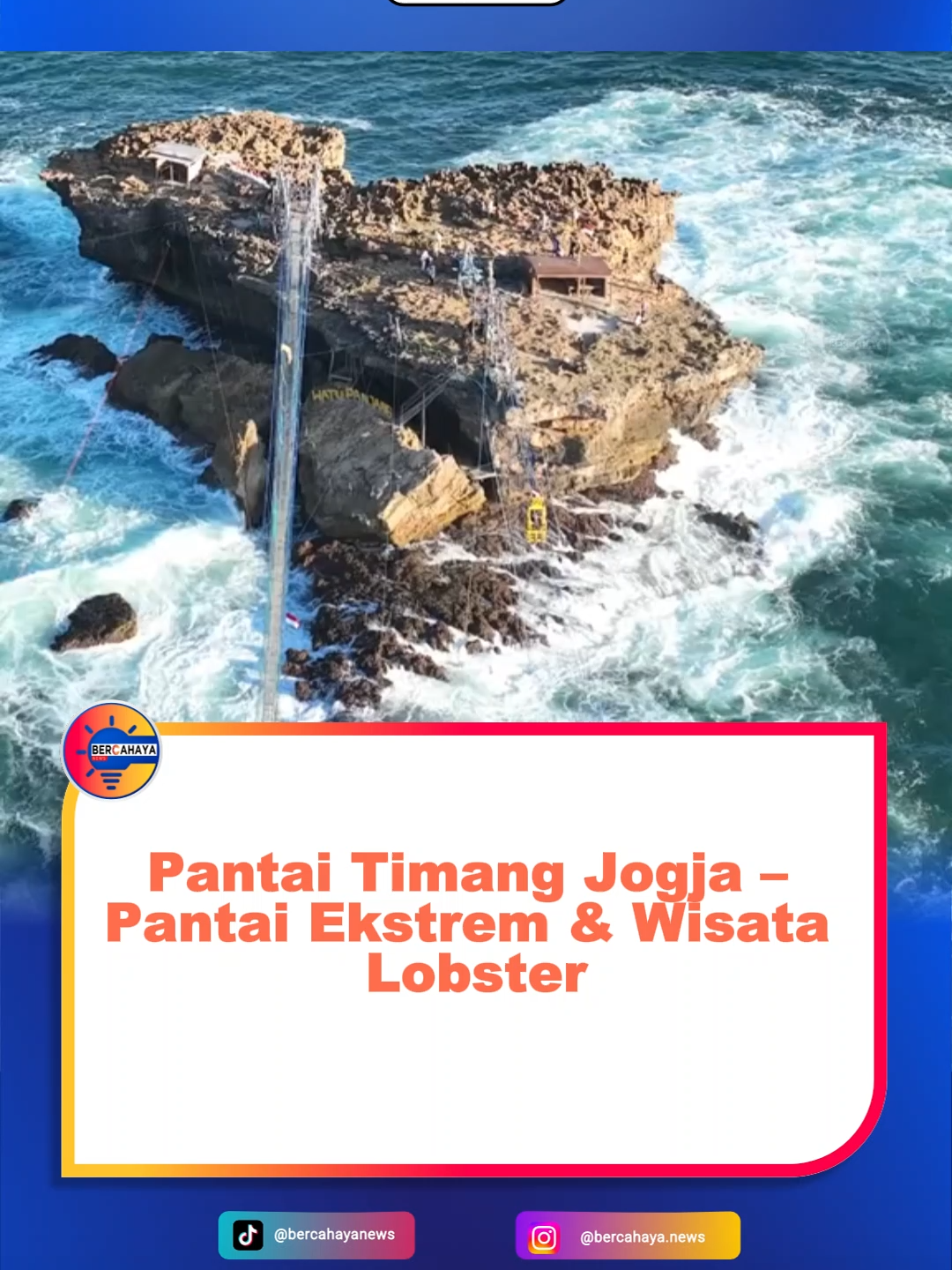 Pantai Timang di Gunungkidul, Jogja, terkenal dengan jembatan gantung ekstrem yang memacu adrenalin serta sensasi naik gondola tradisional di atas ombak Samudra Hindia. Selain itu, pantai ini juga dikenal sebagai surga kuliner lobster segar yang wajib dicoba #PantaiTimang #ExploreJogja #WisataGunungkidul #AdrenalineRush #WisataJogja #HiddenParadise #LobsterTimang #BeachAdventure #JogjaIstimewa #TravelIndonesia