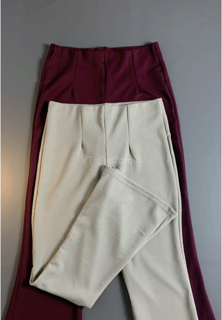#celanapanjangwanita #flarepants #cutbrayknit 