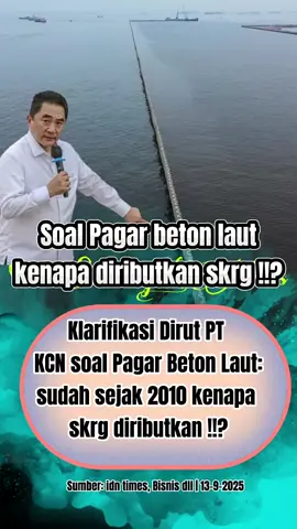 klarifikasi dirut pt KCN Soal Pagar beton laut !!? #pagarlaut