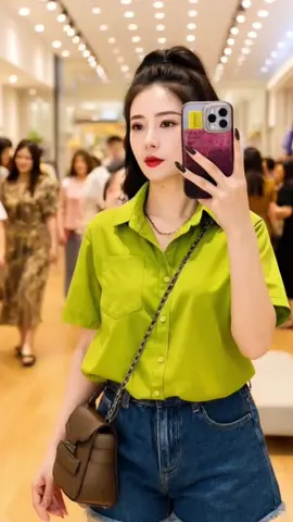 Áo sơ mi croptop bigsize hot trend #aosominucroptop #aosominubigsize #aosominuthoitrang #aosominudep #tiktokshop