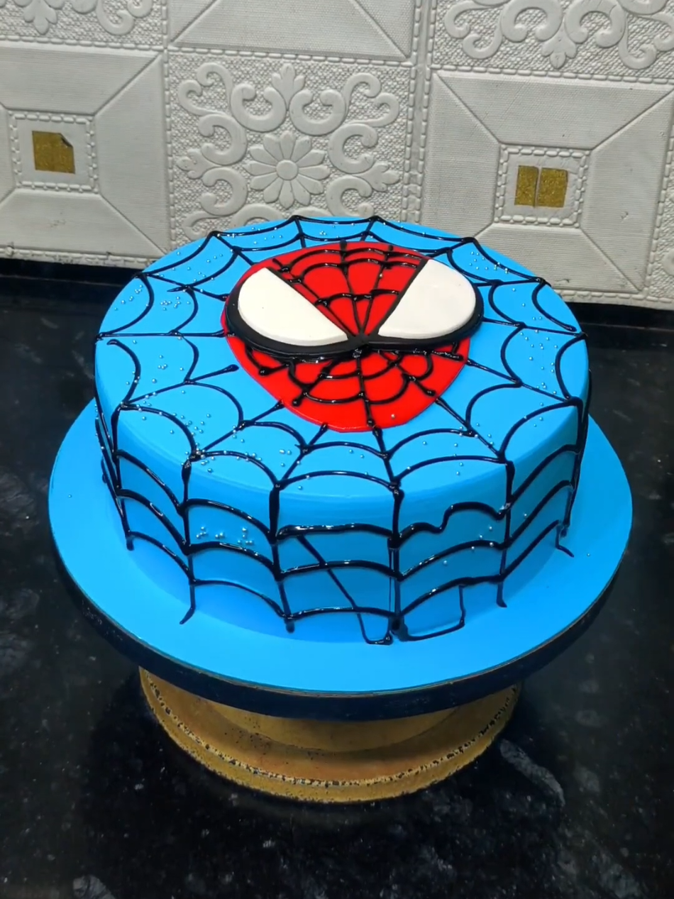 spider man training cake design#yummyfood #cake #birthday #cakedecorating 