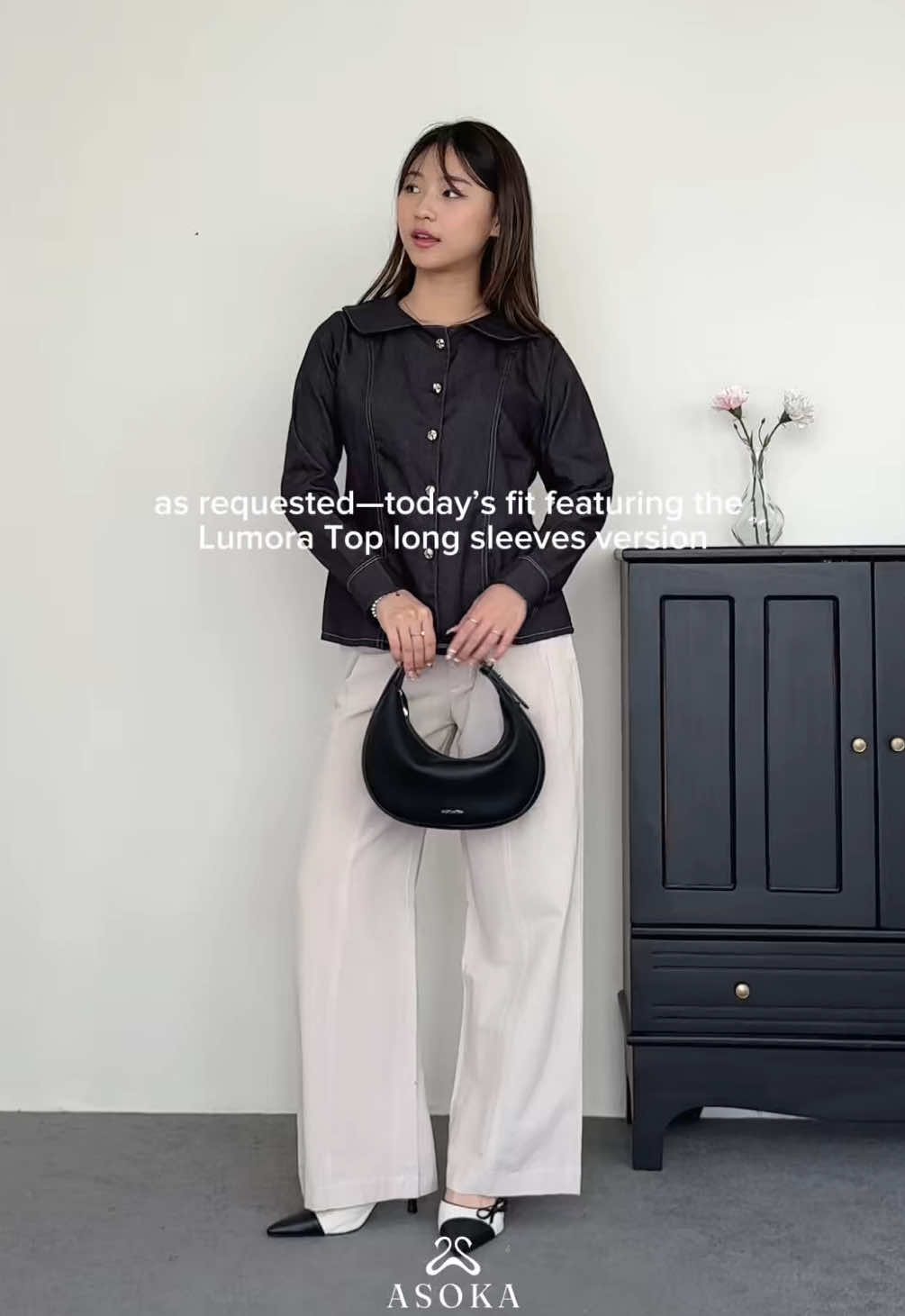 back with the Lumora long sleeve edition🫶🏻✨ #longsleeves #atasanwanita #ootdfashion #outfitinspo #fitchecks 