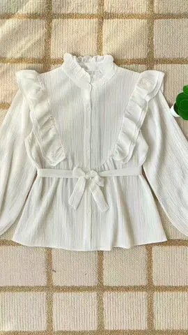 Yumira Ruffle Blouse Kemeja Wanita Ladycrush #fyp #atasanwanita 