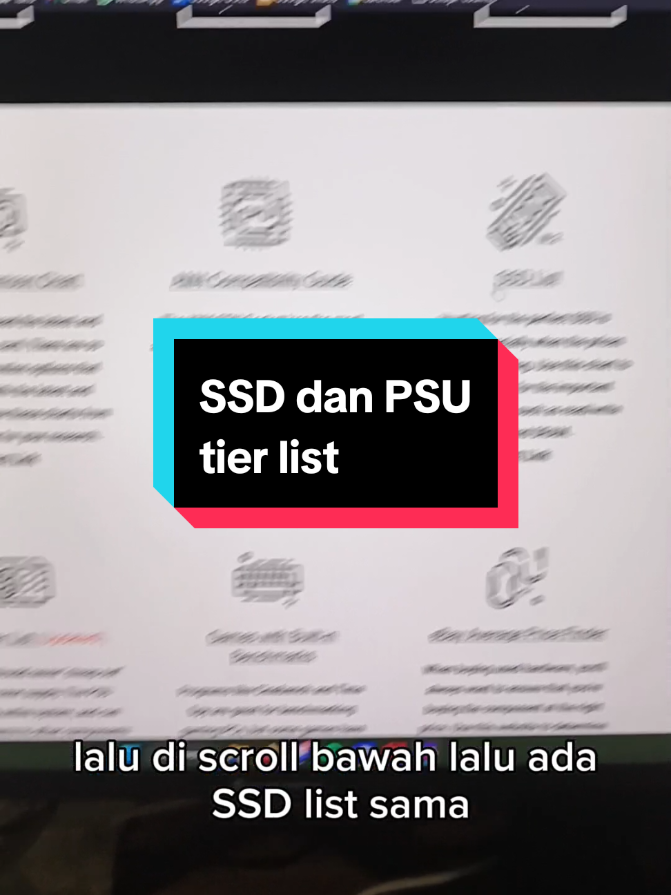 SSD dan PSU tier list #ssd #psu #pc #techtok #rizapcs 