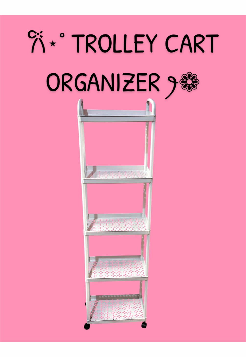 Trolley Cart Organizer 💕 •Easy to move •Light material •Multifunctional storage •easy installation •fashionable and multifunctional #multifunctionalorganizer #storagerack #movablerackorganizer #trolleycartorganizer #homeessentials 
