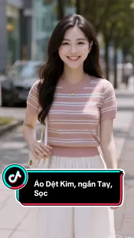 Áo Dệt Kim, ngắn Tay, Sọc #outfit #thoitrangnu #xuhuongtiktok #phongcach #thoitrang  @Windy ☘️  @Windy ☘️  @Windy ☘️ 