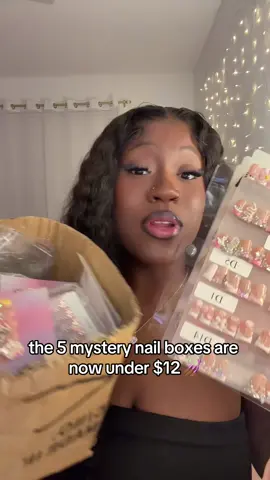 dont miss out on this deal yall!!! the mystery box price dropped again!! 💅🏾 #fyp #sheinpressonnails #pressonnails 