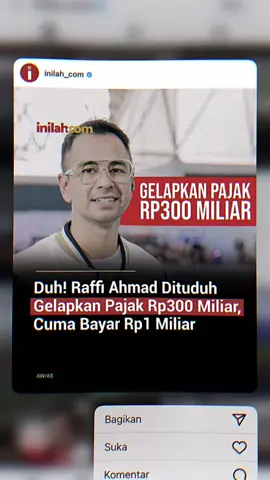 Baru-baru ini Raffi ahmad dituduh gelapkan pajak sebesar Rp. 300 miliar, cuma di bayar 1 miliar. #pajak #raffiahmad #info #berita #kpk 