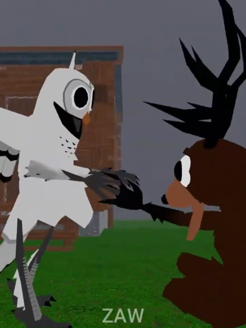 part 2;  MAD OWL calls Deer Family in 99 Night in the Forest Roblox Animation