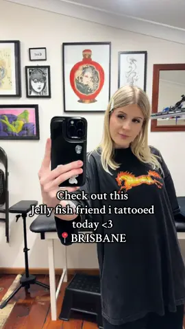 check out this little jelly fish i did for my client Liz 🩵. thank you so much for the trust!!  DM OM INSTAGRAM TO BOOK 💌 #tattooartistbrisbane #tattooideas #tattooflash #gapfillertattoos #cutetattooideas 