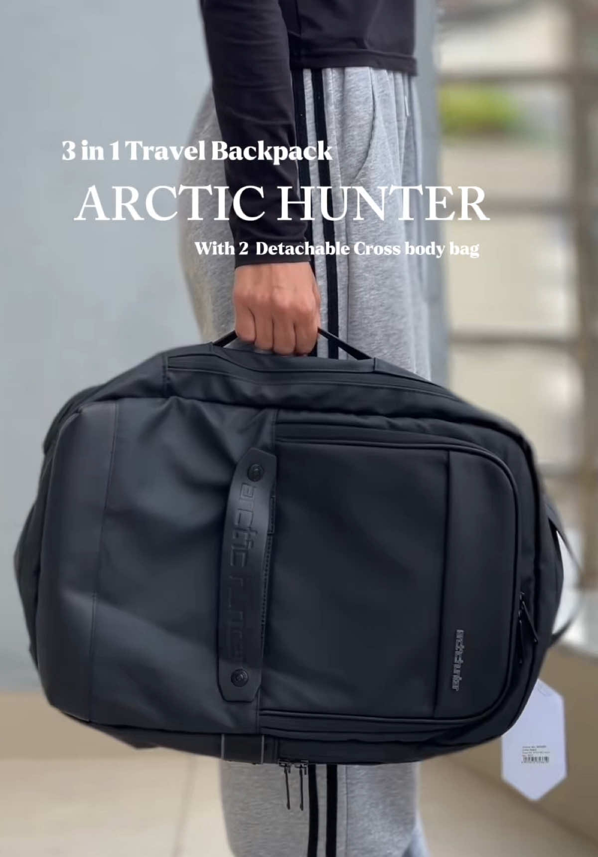 3 in1 Travel Backpack with 2 Sling bag Included 🔥#arctichunterphofficial #onthego #fyp #fashiontokshop 