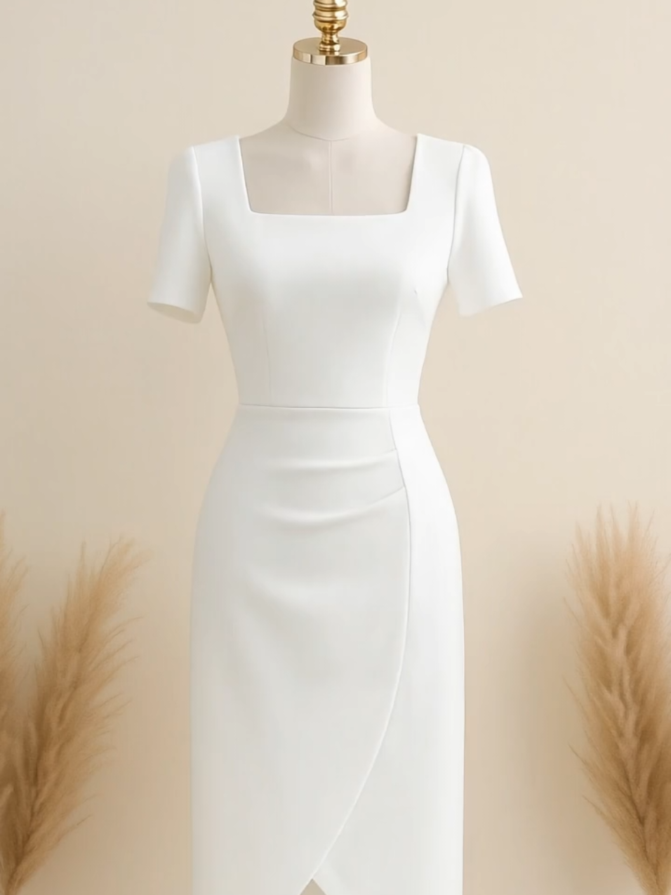 ✨ Dress Putih Kondangan Elegan | Midi Dress Wanita Terbaru 2025 ✨ #DressPutih #OOTDKondangan #FashionWanita #MidiDress #FashionViral 