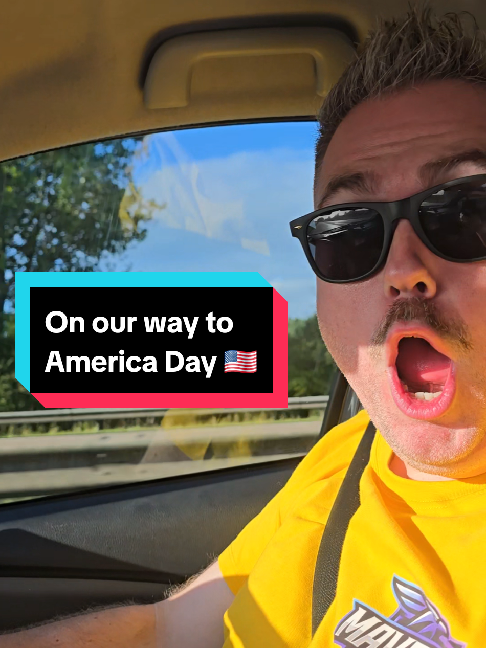 On our way to America Day with @Honey & Bear 🇺🇲 We hope to see you there 👀 #adhd #americaday #bbq #greenday #excited 