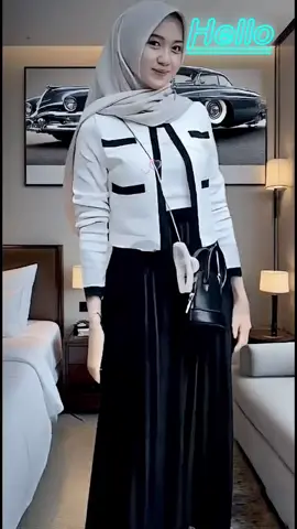 One Set 3in1 Cardigan Inner Tank Top Rok Mayung Polos Hijab Segi Empat Pollycotton KS Blaite 215 #oneset #3in1  #cardigan #rok #fypシ 