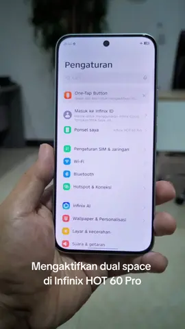 Mengaktifkan dual space di HP Infinix HOT 60 Pro dan seri lainnya. #infinixhot60pro 