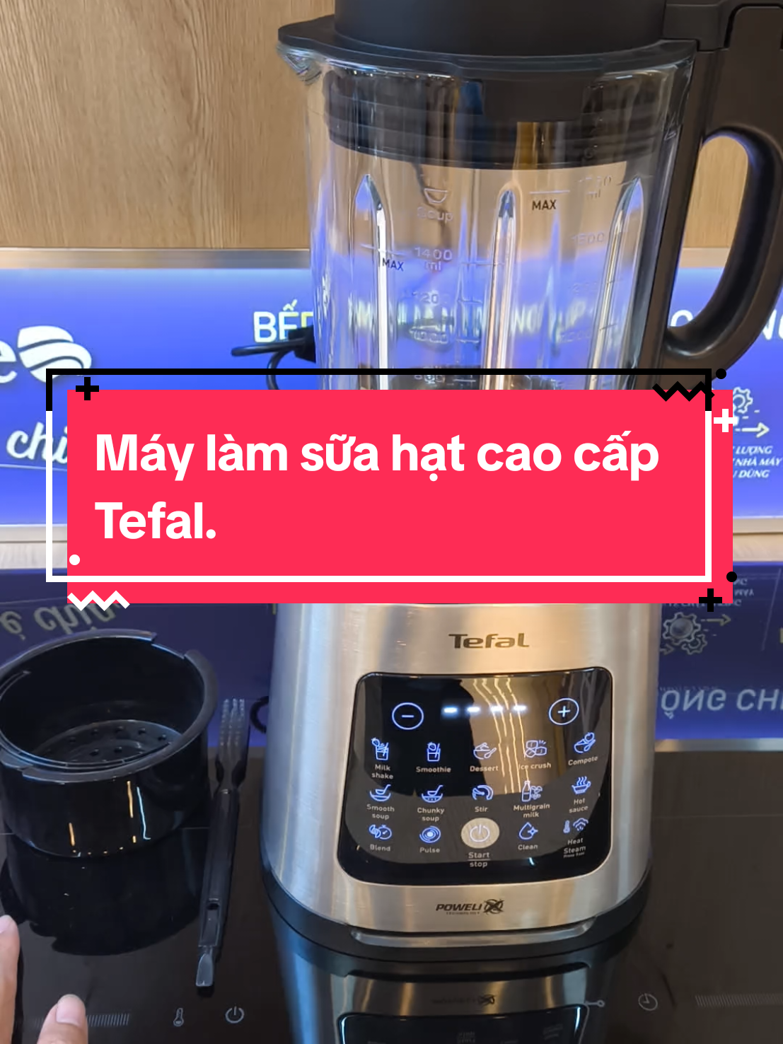 Máy làm sữa hạt cao cấp Tefal. Công suất lớn 1400w xay nhuyễn,xay được đá. Bảo hành 2 năm. #dobep #diengiadung #tefal#maylamsuahat#dobep 