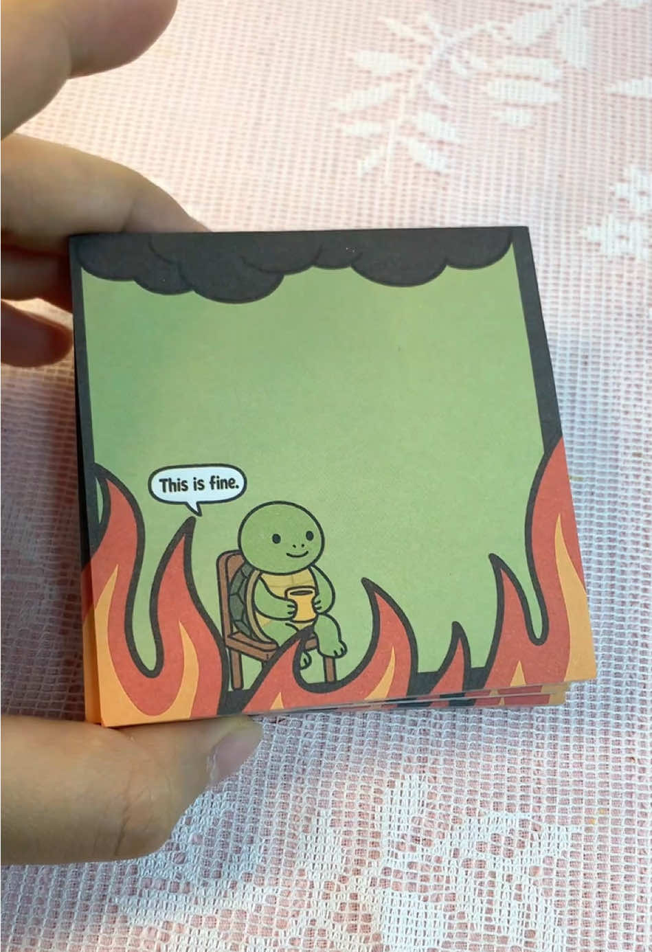 These would make a great gift! This is fine. #sassystickynotes #funnystickynotes #thisisfine #stickynotes #spotlightfinds 
