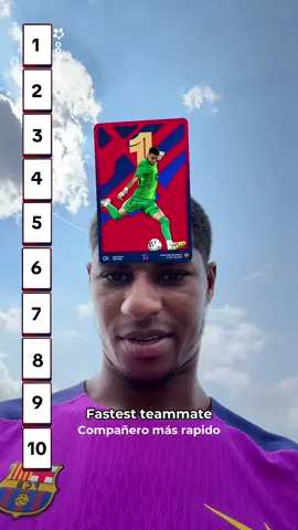 @marcusrashford Ranking Barça’s fastest teammates. What do you think of his ranking?  #Collectibol #rashford #fcbarcelona🔵🔴 #ranking #newalbum 