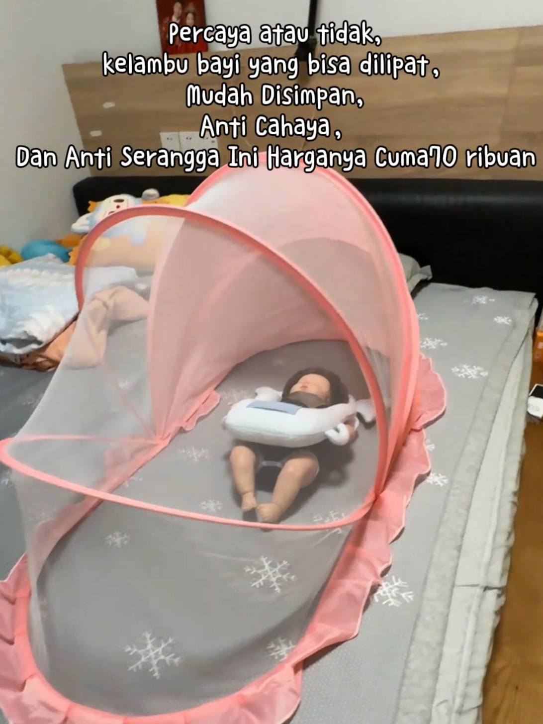 Kelambu Bayi，Perlindungan 360° dari nyamuk，Penyimpanan praktis tanpa memakan tempat#fyp #kelambubayi #kelambu 
