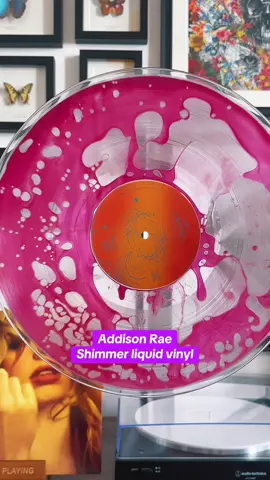 Such a fun pressing of Addison Rae by Blood records and Bad World. The shimmering glitter takes a bit of mixing but it’s beautiful! #addisonrae #vinyl #bloodrecords @Addison @Blood Records 