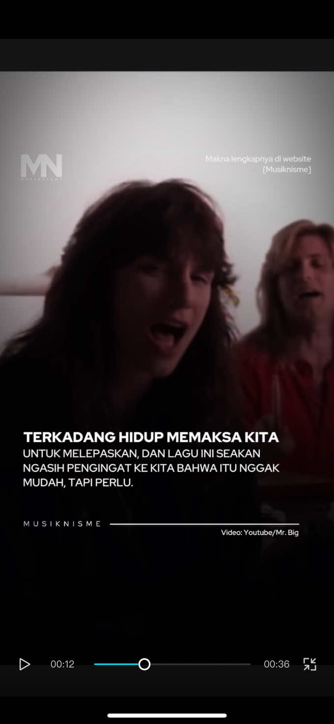 Inti emosional lagu ini adalah dilema antara rasa sayang dan kebutuhan untuk melepas. Di satu sisi, ia ingin menahan, tetap bersama, dan tidak kehilangan. Tapi di sisi lain, ia tahu bahwa kepergian itu adalah hal yang tak terhindarkan. Ini adalah gambaran yang sangat universal. Banyak orang pernah berada di posisi yang sama: melepaskan orang yang kita cintai, entah karena perbedaan jalan hidup, jarak, impian yang tak lagi searah, atau bahkan kehilangan yang tak bisa dicegah. Lagu ini seakan mengajarkan kita bahwa meski melepas itu menyakitkan, terkadang itu adalah satu-satunya pilihan untuk membiarkan orang yang kita sayang menemukan jalannya sendiri. Gimana menurut kalian? atau kalian relate sama lagu ini? #musiknisme #mrbig #wildworld #catstevens