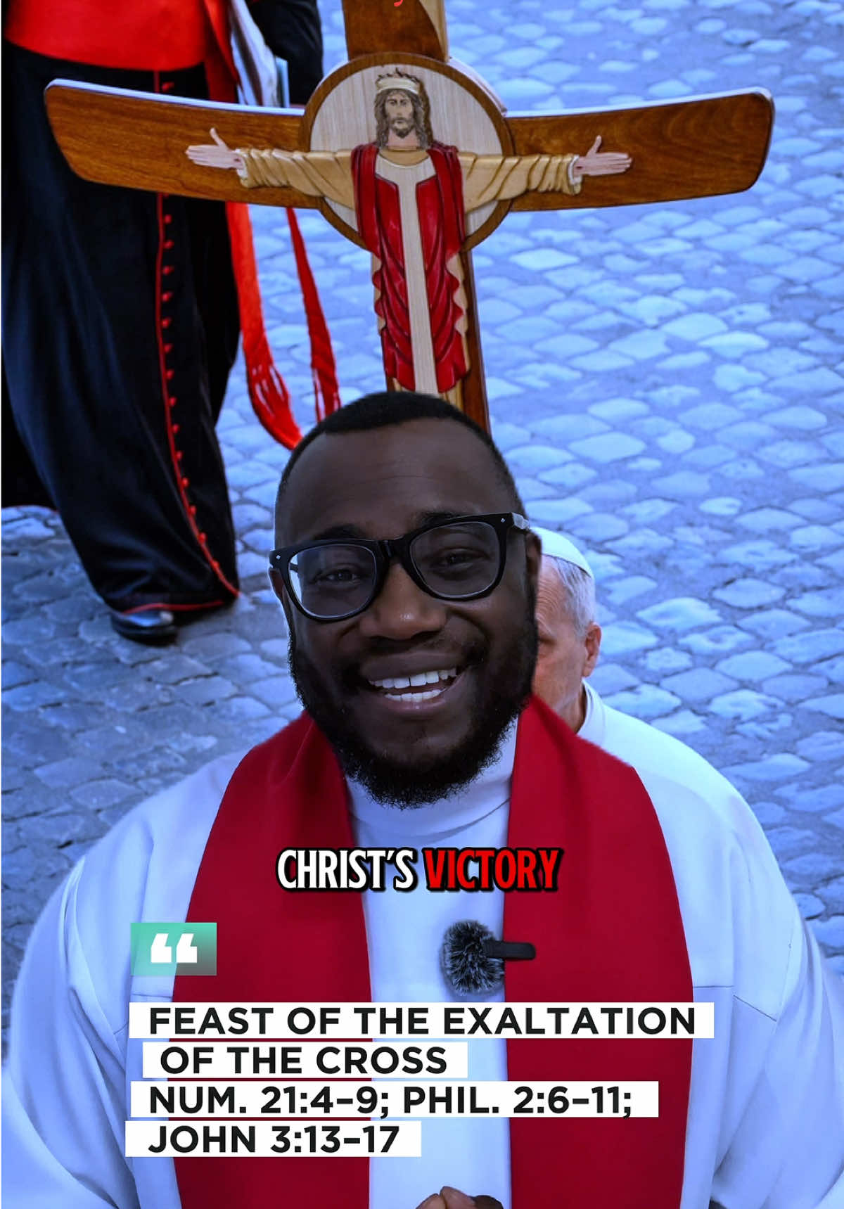 Sunday Reflection | The Exaltation of the Cross | In the Cross we see who God is and who we are called to be: people marked by sacrificial love, people unafraid to give ourselves for others.  #CapCut #frjamesa #frjamesanyaegbu #tiktokpriest #fyp 
