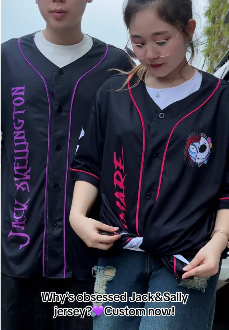 Love Jack&Sally💜50%off👻🔥🎃#jackskellington #sally #jersey #nightmarebeforechristmas #halloween 