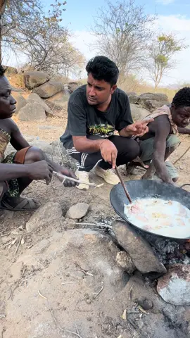 “Lunch with Dudukwe & Chaba = Chaos 🤣🍲” Time for lunch with my favourite guys Dudukwe & Chaba 😇. The meat is slowly cooking in the pot, and we’re waiting eagerly to eat 😝… but as always, the fun begins with a little food fight over who gets the first bite 😏🔥. 👉 Full vlog on YouTube 🎥 | Follow for more tribal adventures 🌍 #Hadzabe #TribalLife #CookingVibes #FoodFightFun #AdventureLife