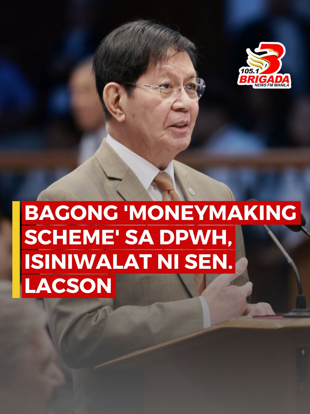 Bagong 'moneymaking scheme' modus ng mga junior DPWH personnel, isiniwalat ni SP Pro Tempore Lacson // ANNE CORTEZ #brigada #brigadaph #brigadanewsfmmanila #fyp #fyf
